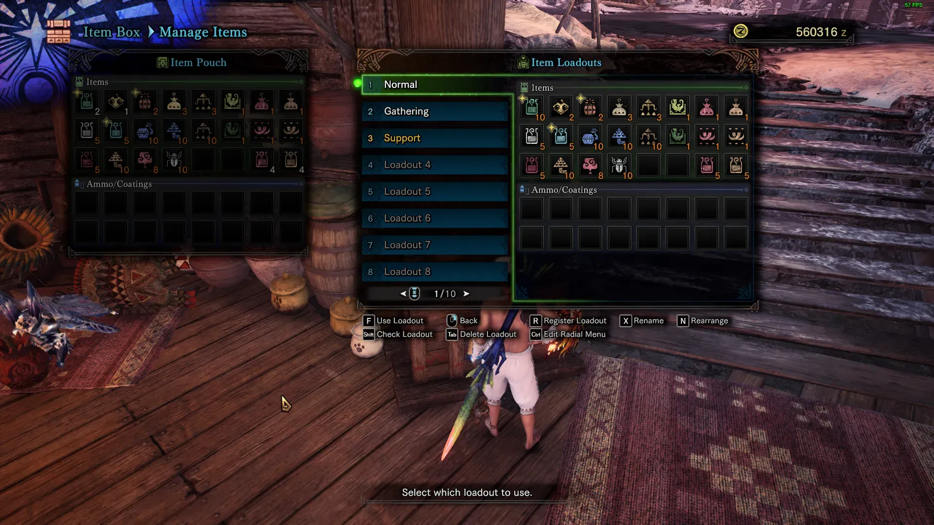 Monster Hunter World: Loadout system